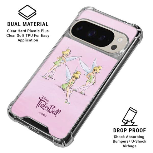 Disney Tinker Bell Water Color Art Poses Pixel 9/9 Pro Clear Case